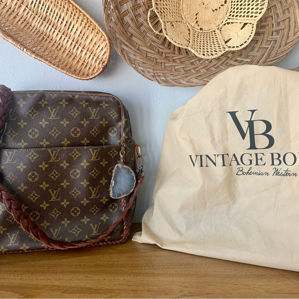 Vintage Boho Brand Louis Vuitton Fringeless Crossbody Bag Purse Bohemian Spirit